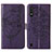 Coque Portefeuille Papillon Livre Cuir Etui Clapet Y01B pour Samsung Galaxy A01 SM-A015 Violet