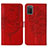 Coque Portefeuille Papillon Livre Cuir Etui Clapet Y01B pour Samsung Galaxy A02s Rouge