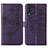 Coque Portefeuille Papillon Livre Cuir Etui Clapet Y01B pour Samsung Galaxy A50S Violet