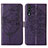 Coque Portefeuille Papillon Livre Cuir Etui Clapet Y01B pour Samsung Galaxy A70 Violet