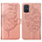 Coque Portefeuille Papillon Livre Cuir Etui Clapet Y01B pour Samsung Galaxy A71 4G A715 Or Rose