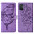 Coque Portefeuille Papillon Livre Cuir Etui Clapet Y01B pour Samsung Galaxy A71 4G A715 Violet Clair