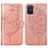 Coque Portefeuille Papillon Livre Cuir Etui Clapet Y01B pour Samsung Galaxy M40S Or Rose Petit