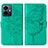 Coque Portefeuille Papillon Livre Cuir Etui Clapet Y01B pour Vivo Y77e t1 Vert