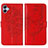 Coque Portefeuille Papillon Livre Cuir Etui Clapet YB1 pour Samsung Galaxy M04 Rouge