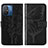 Coque Portefeuille Papillon Livre Cuir Etui Clapet YB2 pour Xiaomi Redmi 12C 4G Noir