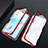 Coque Rebord Bumper Luxe Aluminum Metal Miroir 360 Degres Housse Etui Aimant M01 pour Realme X2 Rouge