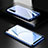 Coque Rebord Bumper Luxe Aluminum Metal Miroir 360 Degres Housse Etui Aimant M01 pour Realme X3 SuperZoom Bleu