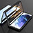 Coque Rebord Bumper Luxe Aluminum Metal Miroir 360 Degres Housse Etui Aimant M01 pour Samsung Galaxy S22 5G Noir