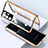 Coque Rebord Bumper Luxe Aluminum Metal Miroir 360 Degres Housse Etui Aimant M01 pour Samsung Galaxy S25 Ultra 5G Petit