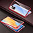Coque Rebord Bumper Luxe Aluminum Metal Miroir 360 Degres Housse Etui Aimant M01 pour Vivo X51 5G Rouge