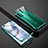 Coque Rebord Bumper Luxe Aluminum Metal Miroir 360 Degres Housse Etui Aimant M02 pour Huawei Honor 30 Pro+ Plus Vert