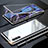 Coque Rebord Bumper Luxe Aluminum Metal Miroir 360 Degres Housse Etui Aimant M02 pour Samsung Galaxy Note 10 Argent