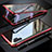 Coque Rebord Bumper Luxe Aluminum Metal Miroir 360 Degres Housse Etui Aimant M02 pour Samsung Galaxy Note 10 Plus 5G Rouge