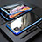 Coque Rebord Bumper Luxe Aluminum Metal Miroir 360 Degres Housse Etui Aimant M03 pour Apple iPhone 11 Bleu