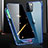 Coque Rebord Bumper Luxe Aluminum Metal Miroir 360 Degres Housse Etui Aimant M03 pour Apple iPhone 13 Mini Bleu