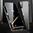 Coque Rebord Bumper Luxe Aluminum Metal Miroir 360 Degres Housse Etui Aimant M03 pour Apple iPhone 14 Pro Max Noir