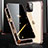 Coque Rebord Bumper Luxe Aluminum Metal Miroir 360 Degres Housse Etui Aimant M03 pour Apple iPhone 14 Pro Max Or Rose