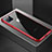 Coque Rebord Bumper Luxe Aluminum Metal Miroir 360 Degres Housse Etui Aimant M04 pour Apple iPhone 11 Pro Max Rouge