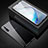 Coque Rebord Bumper Luxe Aluminum Metal Miroir 360 Degres Housse Etui Aimant M04 pour Samsung Galaxy Note 10 Noir