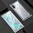 Coque Rebord Bumper Luxe Aluminum Metal Miroir 360 Degres Housse Etui Aimant M04 pour Samsung Galaxy Note 10 Plus Argent