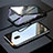 Coque Rebord Bumper Luxe Aluminum Metal Miroir 360 Degres Housse Etui Aimant M04 pour Xiaomi Redmi 8A Noir