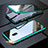 Coque Rebord Bumper Luxe Aluminum Metal Miroir 360 Degres Housse Etui Aimant M04 pour Xiaomi Redmi 8A Vert