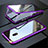 Coque Rebord Bumper Luxe Aluminum Metal Miroir 360 Degres Housse Etui Aimant M04 pour Xiaomi Redmi 8A Violet
