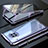Coque Rebord Bumper Luxe Aluminum Metal Miroir 360 Degres Housse Etui Aimant M06 pour Huawei Mate 30 Violet