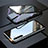 Coque Rebord Bumper Luxe Aluminum Metal Miroir 360 Degres Housse Etui Aimant M06 pour Realme X2 Noir