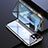 Coque Rebord Bumper Luxe Aluminum Metal Miroir 360 Degres Housse Etui Aimant M08 pour Apple iPhone 14 Argent