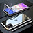Coque Rebord Bumper Luxe Aluminum Metal Miroir 360 Degres Housse Etui Aimant M09 pour Apple iPhone 11 Argent