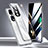 Coque Rebord Bumper Luxe Aluminum Metal Miroir 360 Degres Housse Etui Aimant P01 pour Huawei Honor 90 Pro 5G Argent