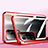 Coque Rebord Bumper Luxe Aluminum Metal Miroir 360 Degres Housse Etui Aimant P01 pour OnePlus Nord N200 5G Rouge