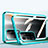 Coque Rebord Bumper Luxe Aluminum Metal Miroir 360 Degres Housse Etui Aimant P01 pour OnePlus Nord N200 5G Vert