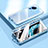 Coque Rebord Bumper Luxe Aluminum Metal Miroir 360 Degres Housse Etui Aimant P01 pour Xiaomi Mi 12 Lite NE 5G Bleu