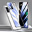Coque Rebord Bumper Luxe Aluminum Metal Miroir 360 Degres Housse Etui Aimant P02 pour Huawei Honor 100 5G Argent