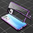 Coque Rebord Bumper Luxe Aluminum Metal Miroir 360 Degres Housse Etui Aimant P02 pour Oppo Reno7 Pro 5G Violet
