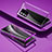 Coque Rebord Bumper Luxe Aluminum Metal Miroir 360 Degres Housse Etui Aimant P03 pour Vivo V23 Pro 5G Violet Petit