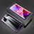 Coque Rebord Bumper Luxe Aluminum Metal Miroir 360 Degres Housse Etui Aimant pour OnePlus Nord N200 5G Violet