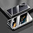 Coque Rebord Bumper Luxe Aluminum Metal Miroir 360 Degres Housse Etui Aimant pour Oppo Find N 5G Noir