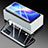 Coque Rebord Bumper Luxe Aluminum Metal Miroir 360 Degres Housse Etui Aimant pour Oppo Find X3 Lite 5G Noir