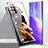Coque Rebord Bumper Luxe Aluminum Metal Miroir 360 Degres Housse Etui Aimant pour Oppo Reno5 Pro 5G Noir