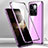 Coque Rebord Bumper Luxe Aluminum Metal Miroir 360 Degres Housse Etui Aimant pour Xiaomi Mi 14 Pro 5G Violet