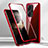 Coque Rebord Bumper Luxe Aluminum Metal Miroir 360 Degres Housse Etui Aimant pour Xiaomi Redmi Note 13 Pro+ Plus 5G Rouge