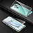 Coque Rebord Bumper Luxe Aluminum Metal Miroir 360 Degres Housse Etui Aimant T01 pour OnePlus 8 Pro Argent
