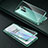 Coque Rebord Bumper Luxe Aluminum Metal Miroir 360 Degres Housse Etui Aimant T01 pour OnePlus 8 Vert