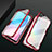 Coque Rebord Bumper Luxe Aluminum Metal Miroir 360 Degres Housse Etui Aimant T01 pour Xiaomi Mi A3 Rouge