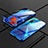 Coque Rebord Bumper Luxe Aluminum Metal Miroir 360 Degres Housse Etui Aimant T02 pour Huawei Nova 6 Bleu