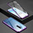 Coque Rebord Bumper Luxe Aluminum Metal Miroir 360 Degres Housse Etui Aimant T02 pour OnePlus 8 Pro Violet